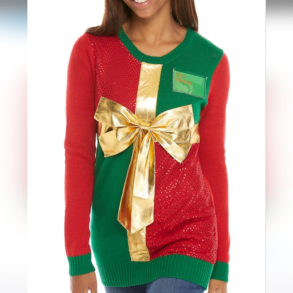 Allison/Brittney Colorblock Present Sweater